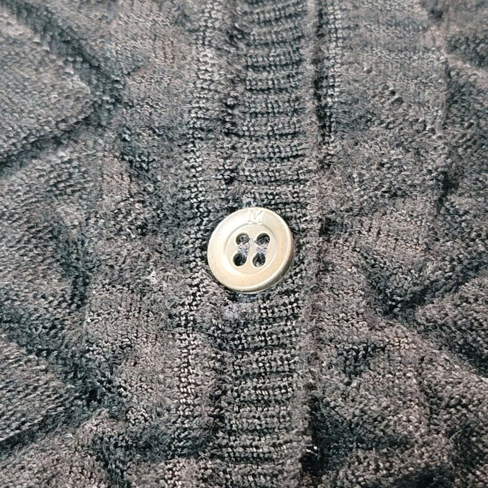 Missoni Womens Cardigan Sweater Sz XS Black Textured Long Sleeves Button Up READ - Picture 7 of 7